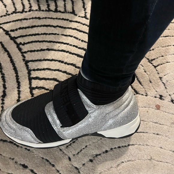 CHANEL SNEAKERS SOCK BOOTIE GLITTER RARE 9.5 41 9 SPACE SHOES NEW WITH BOX ETC! - Picture 16 of 16